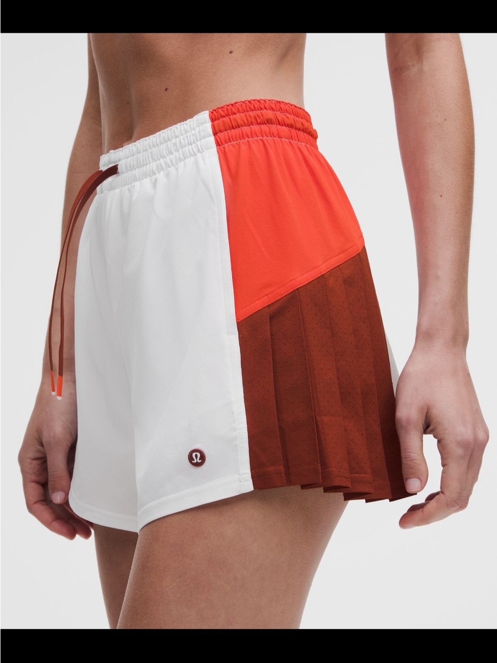 Lululemon Court Champ side pleat shorts